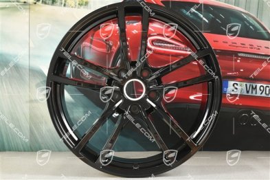 21" Cayenne Turbo Design Felgensatz, Felgen 9,5J x 21 ET46 + 11,0J x 21 ET49, schwarz hochglanz