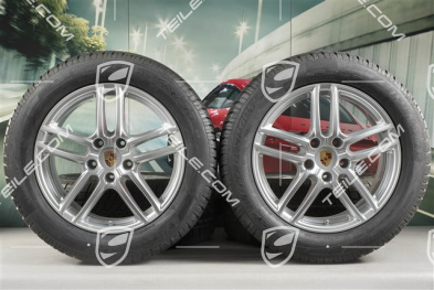 19" Cayenne Turbo IV Winterräder Satz Facelift 2014->, Felgen 8,5J x 19 ET59 + Dunlop Winterreifen 265/50 R19, mit RDK-Sensoren, DOT 15