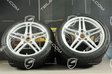 19" Winterräder Satz "Carrera", Felgen 8,5J x 19 ET50 + 11J x 19 ET77 + NEUE Continental WinterContact TS 830P Winterreifen 235/40 R19 + 295/35 R19