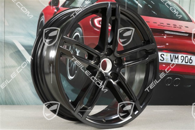 19" Felge, Turbo, 8J x 19 ET21, schwarz hochglänzend
