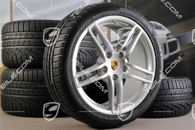 19" Winterräder Satz Carrera, Felgen 8,5J x 19 ET54 + 11J x 19 ET48 + Pirelli Winterreifen 235/40 R19 + 295/35 R19, mit RDK-Sensoren