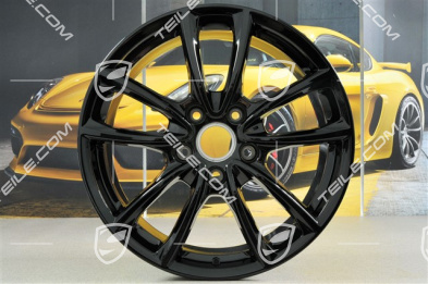 19" Felga Panamera S, 9J x 19 ET64, czarny wysoki połysk
