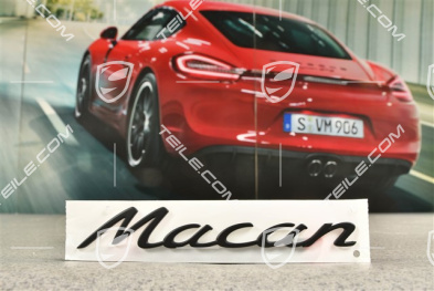 Badge / Emblem "Macan", Silky gloss Black