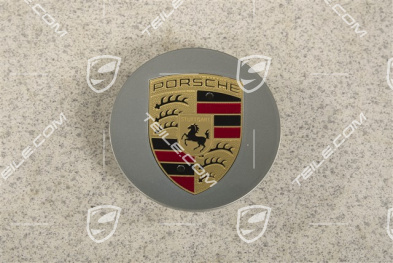 Radzierdeckel, konkav, Wappen farbig, Platinsilber-Metallic
