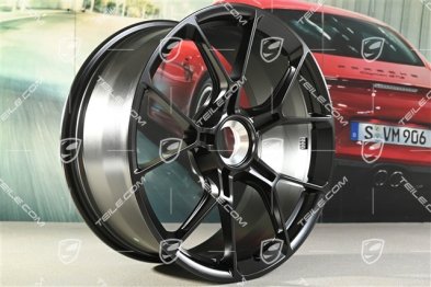 20"+21" GT3 / GT3RS Felgensatz, Zentralverschluss Felgen 9J x 20 ET43 + 11,5J x 21 ET46, für Winterbetrieb geeignet, schwarz seidenmatt