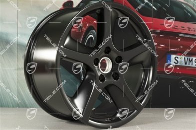 20" Komplet felg Cayenne SportTechno, przednie 9" + tylne 10", czarny satynowy półmat