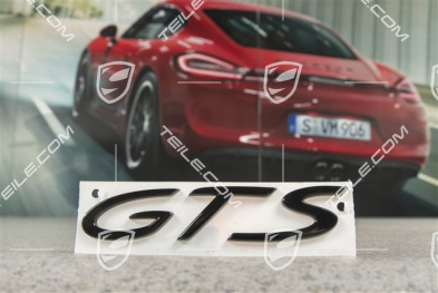 Napis "GTS" czarny połysk