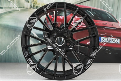 21" Komplet felg Cayenne RS Spyder, 11J x 21 ET49 + 9,5J x 21 ET46, czarny wysoki połysk, do Cayenne Coupé