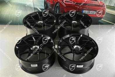 20"+21" GT3 / GT3RS Felgensatz, Zentralverschluss Felgen 9J x 20 ET43 + 11,5J x 21 ET46, für Winterbetrieb geeignet, schwarz seidenmatt