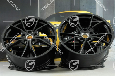 20" Komplet felg Carrera S IV, 8J x 20 ET57 + 10J x 20 ET45, czarny perłowy Jet Black metalik