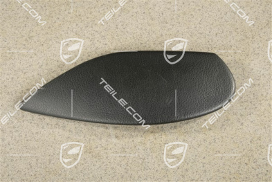 Centre console cover, Lateral, Leatherette, black, R