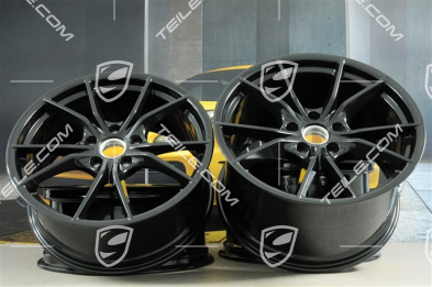 20-inch wheel rim set Carrera S IV, rims 8,5 J x 20 ET49 + 11,5 J x 20 ET56, in black