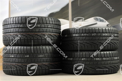 20" Turbo S Koła zimowe komplet do Turbo S / GTS, centralnie mocowane, felgi 8,5J x 20 ET51 + 11J x 20 ET59 + NOWE opony zimowe Pirelli Sottozero II 245/35 R20+295/30 R20, czujniki ciśnienia, czarny półmat satyna