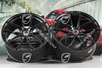 22" Felgensatz GT, 10J x 22 ET48 + 11,5J x 22 ET52, Schwarz-Seidenmatt
