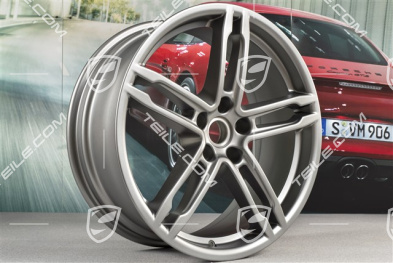 19" Felgensatz Macan Turbo, 8J x 19 ET21 + 9J x 19 ET21, Platinum Seidenmatt