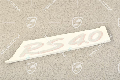 "RS 4.0" Schriftzug seitlich, Indischrot / GT Silber metallic, R