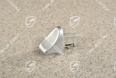 Seat tilting handle / control button, Galvano silver, L