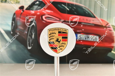 Raddeckel, großes farbiges Porschewappen