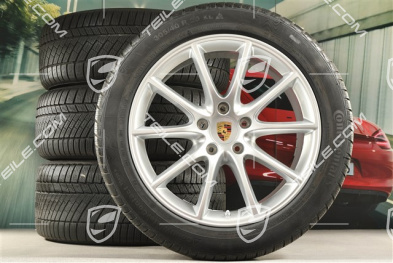 20" koła zimowe Cayenne COUPE Design, komplet, felgi 9J x 20 ET50 + 10,5J x 20 ET55 + opony zimowe Continental 275/45 R20 + 305/40 R20, z czujnikami ciśnienia