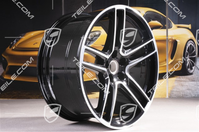 20" Komplet felg "Macan Turbo", 9J x 20 ET 26 + 10J x 20 ET19, BORBET, czarny wysoki połysk