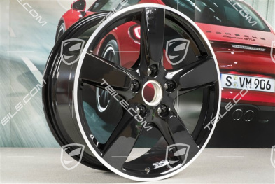 19" Felga Cayman S, 8J x 19 ET57, ramiona felgi czarne
