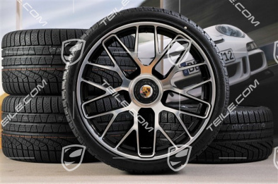 GT3 20" koła zimowe, komplet, "Turbo S" central. moc., 9J x 20 ET51 + 11J x 20 ET59 + opony zimowe Michelin 245/35 R20+295/30 R20, czujniki RDK