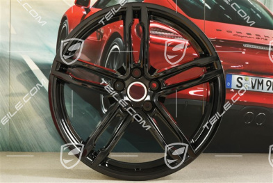 19" Felge, Turbo/Sport Design, 8,5J x 19 ET21, schwarz hochglanz
