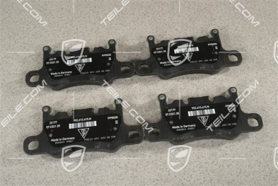 Brake pad set, Turbo/Turbo S, rear axle, set, L+R