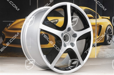 20-inch Cayenne SportTechno wheel set, 9J x 20 ET 60, silver + black high gloss