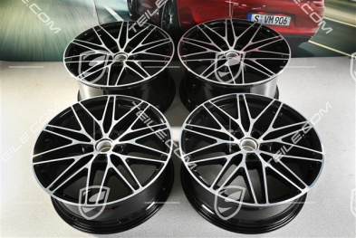 22" Macan RS Spyder Design Felgensatz, 9J x 22 ET29 + 11J x 22 ET47, schwarz hochglanz
