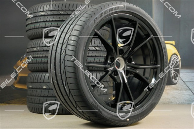 20-inch Carrera S (IV) summer wheels set, rims 8,5 J x 20 ET49 + 11,5 J x 20 ET76 + Pirelli summer tires 245/35 R20 + 305/30 R20, in black (high gloss), with TPM 20-inch Carrera S (IV) summer wheels set, rims 8,5 J x 20 ET49 + 11,5 J x 20 ET76 + Pirelli summer tires 245/35 R20 + 305/30 R20, in black (high gloss), with TPM