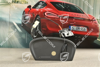 Seat switch, Leather, Black, L