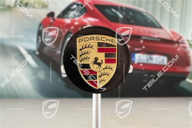 Hub cap, concave, coloured crest, black high gloss