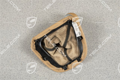 Schalthebelknopf, Sandbeige, Leder / Aluminium, 6-gang schaltgetriebe