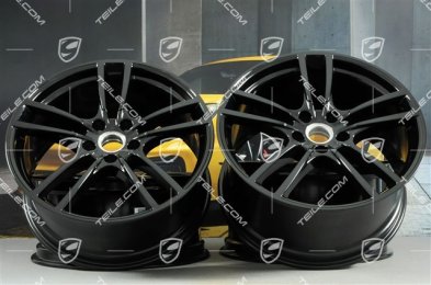 21" Cayenne Turbo Design Felgensatz, Felgen 9,5J x 21 ET46 + 11,0J x 21 ET49, schwarz hochglanz