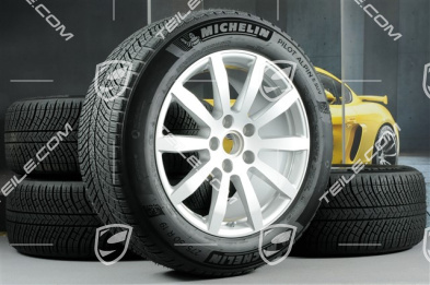 19" koła zimowe Cayenne S, komplet, felgi 8,5J x 19 ET47 + 9,5J x 19 ET54 + opony zimowe Michelin 255/55 R19 + 275/50 R19, z czujnikami ciśnienia