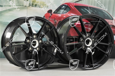 19+20" Felgensatz Carrera, Felgen: vorne 8,5J x 19 ET52 + hinten 11J x 20 ET66, Schwarz Hochglanz