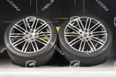 21-inch summer wheels set Turbo III, rims 10J x 21 ET50 + Yokohama summer tyres 295/35 R21, with TPM, NEW-only 30km (from a new Vehicle)