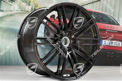 22" Felgensatz Turbo IV, 10J x 22 ET48 + 11,5J x 22 ET61, schwarz hochglanz, Standard SUV