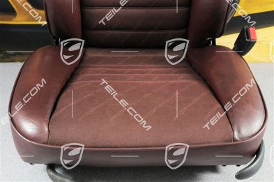Sitz, manual einstellbar, Kunstleder Mittelbahn Porsche-Schriftzugstoff, Weinrot, R