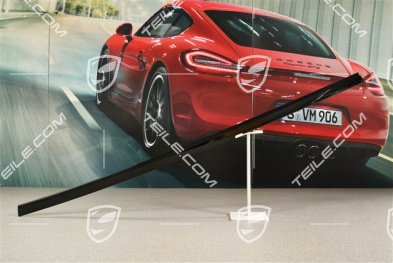 Rear door moulding trim in High gloss black, R