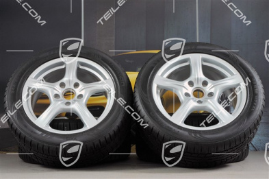 18-inch Panamera winter wheel set, 8J x 18 ET 59 + 9J x 18 ET 53 + NEW Nokian winter tyres 245/50 R18 + 275/45 R18, DOT/prod.year 2013