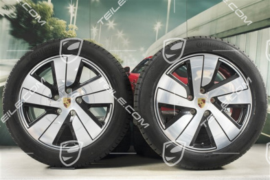 19" Taycan S Winterräder Satz, Felgen 8J x 19 ET50 + 10J x 19 ET47, Continental Winterreifen 225/55 R19 + 275/45 R19