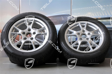 17" Boxster II Winterräder Satz, Felgen 6,5J x 17 ET55 + 8J x 17 ET40 +  NEUE Winterreifen 205/55 R17 + 235/50 R17