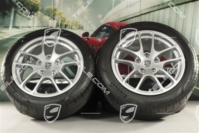 18" Cayman III summer wheels set, rims 8J x 18 ET57 + 9,5J x 18 ET49, Pirelli P Zero summer tires 235/45 R18 + 265/45 R18