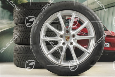 20" koła zimowe Cayenne COUPE Design, komplet, felgi 9J x 20 ET50 + 10,5J x 20 ET55 + opony zimowe Continental 275/45 R20 + 305/40 R20, z czujnikami ciśnienia