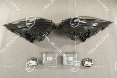 LED-Matrix reflektory, PDLS Plus, czarne, zestaw z przetwornicami, L+R