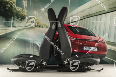 Seats, el. adjustable, heating, leather, black, set, L+R