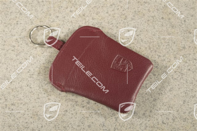 Key Case / Key pouch, wine red, leather, Porsche 911 70's to 90's