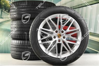 21" Cayenne Coupe RS Spyder Design Sommerräder Satz, Felgen 9,5J x 21 ET46 + 11,0J x 21 ET49 + Pirelli P Zero Sommerreifen 285/45 R21 + 315/40 R21, mit RDK-Sensoren